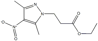 ethyl 3-{4-nitro-3,5-dimethyl-1H-pyrazol-1-yl}propanoate Struktur