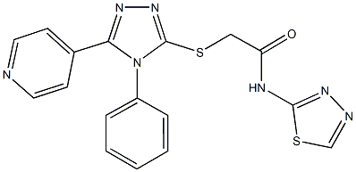  2-{[4-phenyl-5-(4-pyridinyl)-4H-1,2,4-triazol-3-yl]sulfanyl}-N-(1,3,4-thiadiazol-2-yl)acetamide
