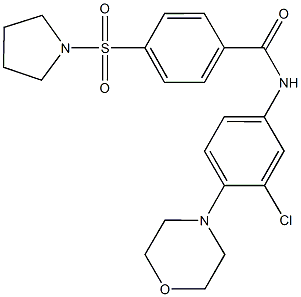  N-[3-chloro-4-(4-morpholinyl)phenyl]-4-(1-pyrrolidinylsulfonyl)benzamide