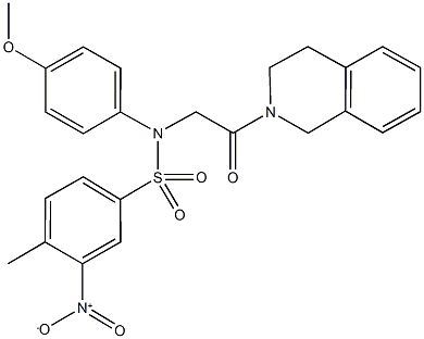  N-[2-(3,4-dihydroisoquinolin-2(1H)-yl)-2-oxoethyl]-3-nitro-N-(4-methoxyphenyl)-4-methylbenzenesulfonamide