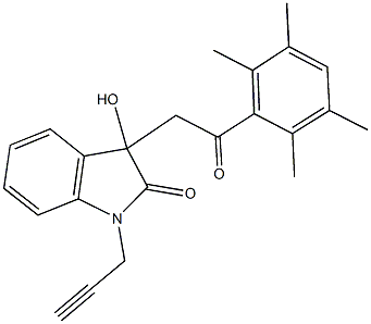  3-hydroxy-3-[2-oxo-2-(2,3,5,6-tetramethylphenyl)ethyl]-1-(2-propynyl)-1,3-dihydro-2H-indol-2-one