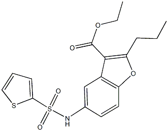  ethyl 2-propyl-5-[(2-thienylsulfonyl)amino]-1-benzofuran-3-carboxylate