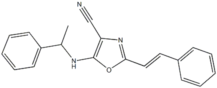  5-[(1-phenylethyl)amino]-2-(2-phenylvinyl)-1,3-oxazole-4-carbonitrile