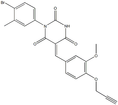  1-(4-bromo-3-methylphenyl)-5-[3-methoxy-4-(2-propynyloxy)benzylidene]-2,4,6(1H,3H,5H)-pyrimidinetrione
