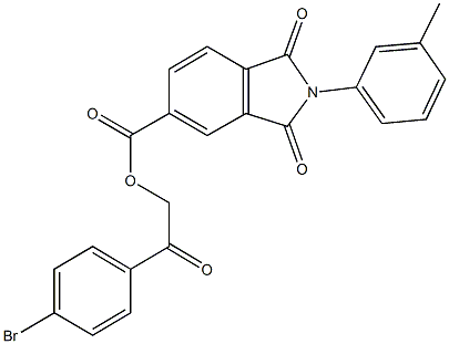  2-(4-bromophenyl)-2-oxoethyl 2-(3-methylphenyl)-1,3-dioxoisoindoline-5-carboxylate