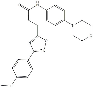  3-[3-(4-methoxyphenyl)-1,2,4-oxadiazol-5-yl]-N-[4-(4-morpholinyl)phenyl]propanamide