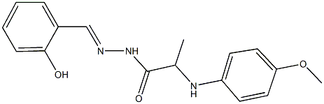 N'-(2-hydroxybenzylidene)-2-(4-methoxyanilino)propanohydrazide