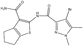 N-[3-(aminocarbonyl)-5,6-dihydro-4H-cyclopenta[b]thien-2-yl]-4-bromo-1,5-dimethyl-1H-pyrazole-3-carboxamide