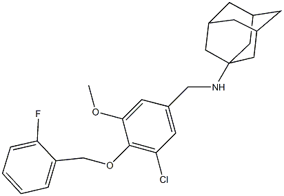 N-(1-adamantyl)-N-{3-chloro-4-[(2-fluorobenzyl)oxy]-5-methoxybenzyl}amine|