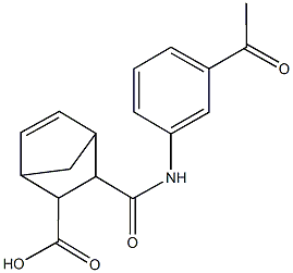 3-[(3-acetylanilino)carbonyl]bicyclo[2.2.1]hept-5-ene-2-carboxylic acid Structure