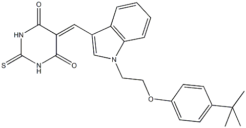 5-({1-[2-(4-tert-butylphenoxy)ethyl]-1H-indol-3-yl}methylene)-2-thioxodihydro-4,6(1H,5H)-pyrimidinedione