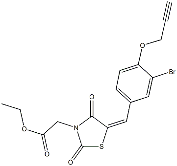 ethyl {5-[3-bromo-4-(2-propynyloxy)benzylidene]-2,4-dioxo-1,3-thiazolidin-3-yl}acetate