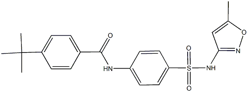 4-tert-butyl-N-(4-{[(5-methylisoxazol-3-yl)amino]sulfonyl}phenyl)benzamide Struktur