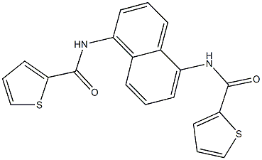 N-{5-[(2-thienylcarbonyl)amino]-1-naphthyl}-2-thiophenecarboxamide,,结构式