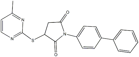  1-[1,1'-biphenyl]-4-yl-3-[(4-methyl-2-pyrimidinyl)sulfanyl]-2,5-pyrrolidinedione