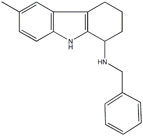 N-benzyl-N-(6-methyl-2,3,4,9-tetrahydro-1H-carbazol-1-yl)amine Structure