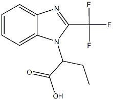 2-[2-(trifluoromethyl)-1H-benzimidazol-1-yl]butanoic acid Structure