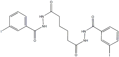3-iodo-N'-{6-[2-(3-iodobenzoyl)hydrazino]-6-oxohexanoyl}benzohydrazide 化学構造式