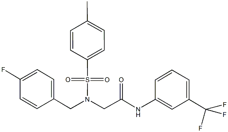 2-{(4-fluorobenzyl)[(4-methylphenyl)sulfonyl]amino}-N-[3-(trifluoromethyl)phenyl]acetamide Structure