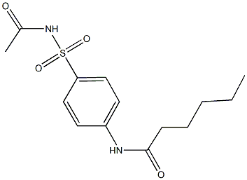 N-{4-[(acetylamino)sulfonyl]phenyl}hexanamide|