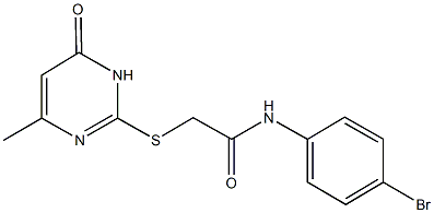 N-(4-bromophenyl)-2-[(4-methyl-6-oxo-1,6-dihydro-2-pyrimidinyl)sulfanyl]acetamide