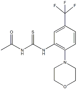 N-acetyl-N'-[2-(4-morpholinyl)-5-(trifluoromethyl)phenyl]thiourea Struktur