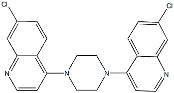 7-chloro-4-[4-(7-chloro-4-quinolinyl)-1-piperazinyl]quinoline Struktur
