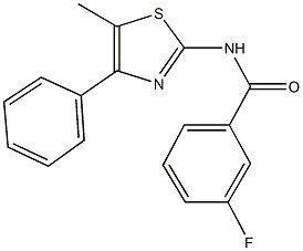 3-fluoro-N-(5-methyl-4-phenyl-1,3-thiazol-2-yl)benzamide