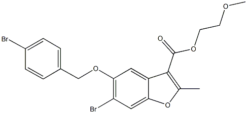 2-methoxyethyl 6-bromo-5-[(4-bromobenzyl)oxy]-2-methyl-1-benzofuran-3-carboxylate