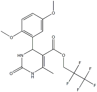 2,2,3,3,3-pentafluoropropyl 4-(2,5-dimethoxyphenyl)-6-methyl-2-oxo-1,2,3,4-tetrahydro-5-pyrimidinecarboxylate