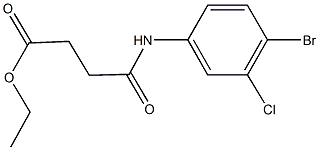 ethyl 4-(4-bromo-3-chloroanilino)-4-oxobutanoate Struktur