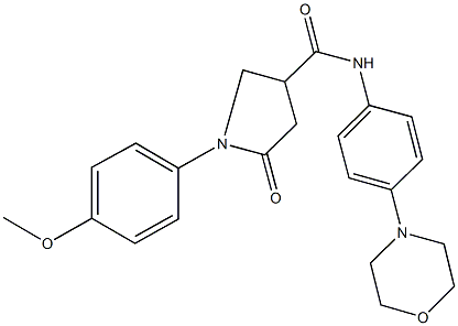 1-(4-methoxyphenyl)-N-[4-(4-morpholinyl)phenyl]-5-oxo-3-pyrrolidinecarboxamide