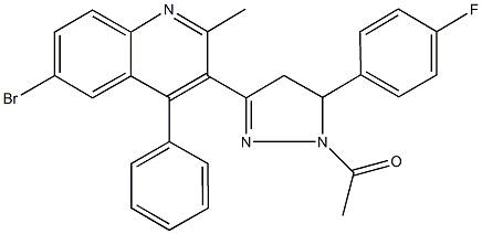  3-[1-acetyl-5-(4-fluorophenyl)-4,5-dihydro-1H-pyrazol-3-yl]-6-bromo-2-methyl-4-phenylquinoline