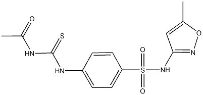 4-{[(acetylamino)carbothioyl]amino}-N-(5-methyl-3-isoxazolyl)benzenesulfonamide Structure