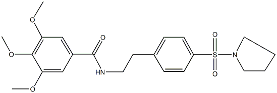 3,4,5-trimethoxy-N-{2-[4-(1-pyrrolidinylsulfonyl)phenyl]ethyl}benzamide