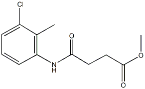 methyl 4-(3-chloro-2-methylanilino)-4-oxobutanoate,,结构式