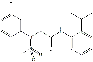 2-[3-fluoro(methylsulfonyl)anilino]-N-(2-isopropylphenyl)acetamide Struktur