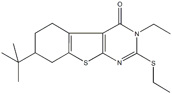 7-tert-butyl-3-ethyl-2-(ethylsulfanyl)-5,6,7,8-tetrahydro[1]benzothieno[2,3-d]pyrimidin-4(3H)-one