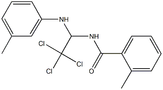 2-methyl-N-[2,2,2-trichloro-1-(3-toluidino)ethyl]benzamide,,结构式