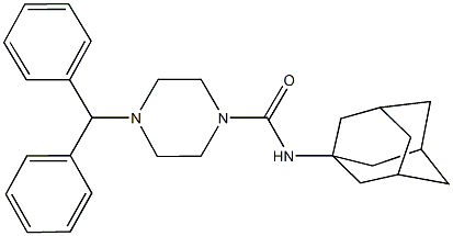 N-(1-adamantyl)-4-benzhydryl-1-piperazinecarboxamide Struktur
