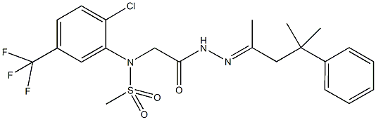  N-[2-chloro-5-(trifluoromethyl)phenyl]-N-{2-[2-(1,3-dimethyl-3-phenylbutylidene)hydrazino]-2-oxoethyl}methanesulfonamide