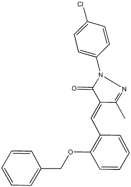 4-[2-(benzyloxy)benzylidene]-2-(4-chlorophenyl)-5-methyl-2,4-dihydro-3H-pyrazol-3-one Structure