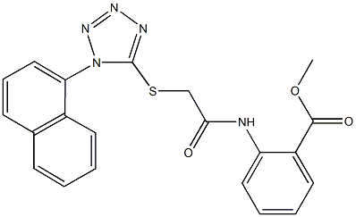  methyl 2-[({[1-(1-naphthyl)-1H-tetraazol-5-yl]sulfanyl}acetyl)amino]benzoate
