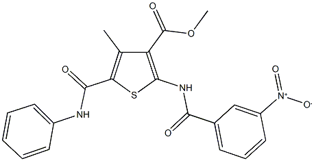 methyl 5-(anilinocarbonyl)-2-({3-nitrobenzoyl}amino)-4-methylthiophene-3-carboxylate