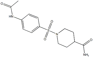 1-{[4-(acetylamino)phenyl]sulfonyl}piperidine-4-carboxamide Structure