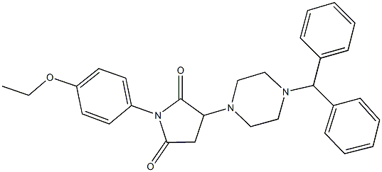 3-(4-benzhydryl-1-piperazinyl)-1-(4-ethoxyphenyl)-2,5-pyrrolidinedione Structure