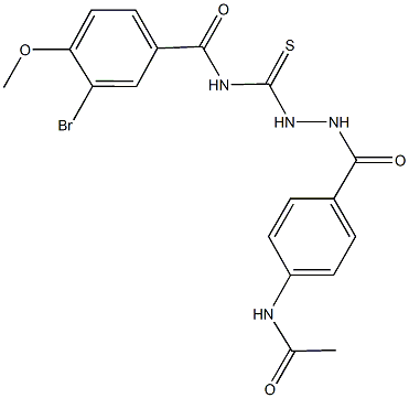 N-({2-[4-(acetylamino)benzoyl]hydrazino}carbothioyl)-3-bromo-4-methoxybenzamide|