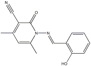  1-[(2-hydroxybenzylidene)amino]-4,6-dimethyl-2-oxo-1,2-dihydropyridine-3-carbonitrile