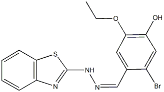  2-bromo-5-ethoxy-4-hydroxybenzaldehyde 1,3-benzothiazol-2-ylhydrazone