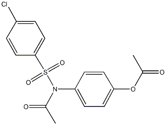 4-{acetyl[(4-chlorophenyl)sulfonyl]amino}phenyl acetate Structure